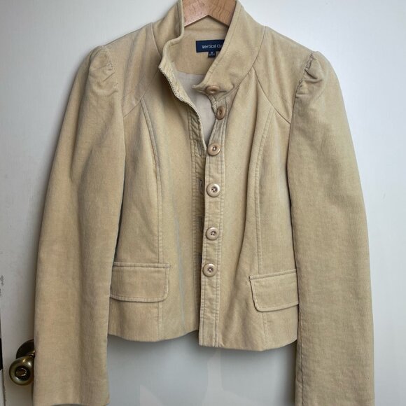 Vertical club Butter Yellow y2k Jacket Large Buttons Size Medium - Picture 8 of 9